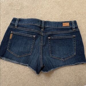 PAIGE Women's Dark Blue Jean Shorts